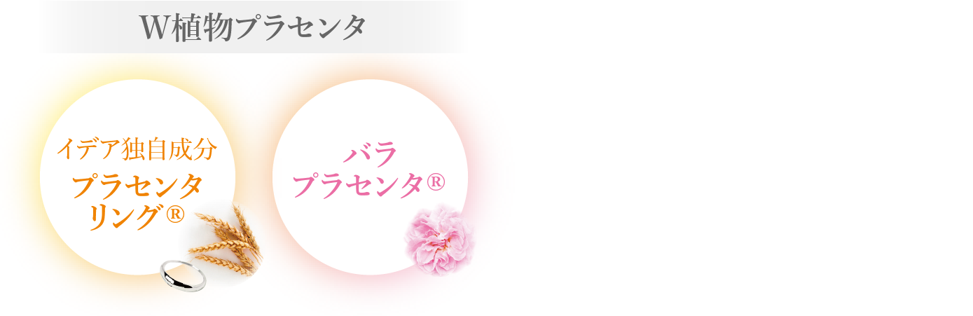W植物プラセンタ イデア独自成分 プラセンタリング バラプラセンタ。